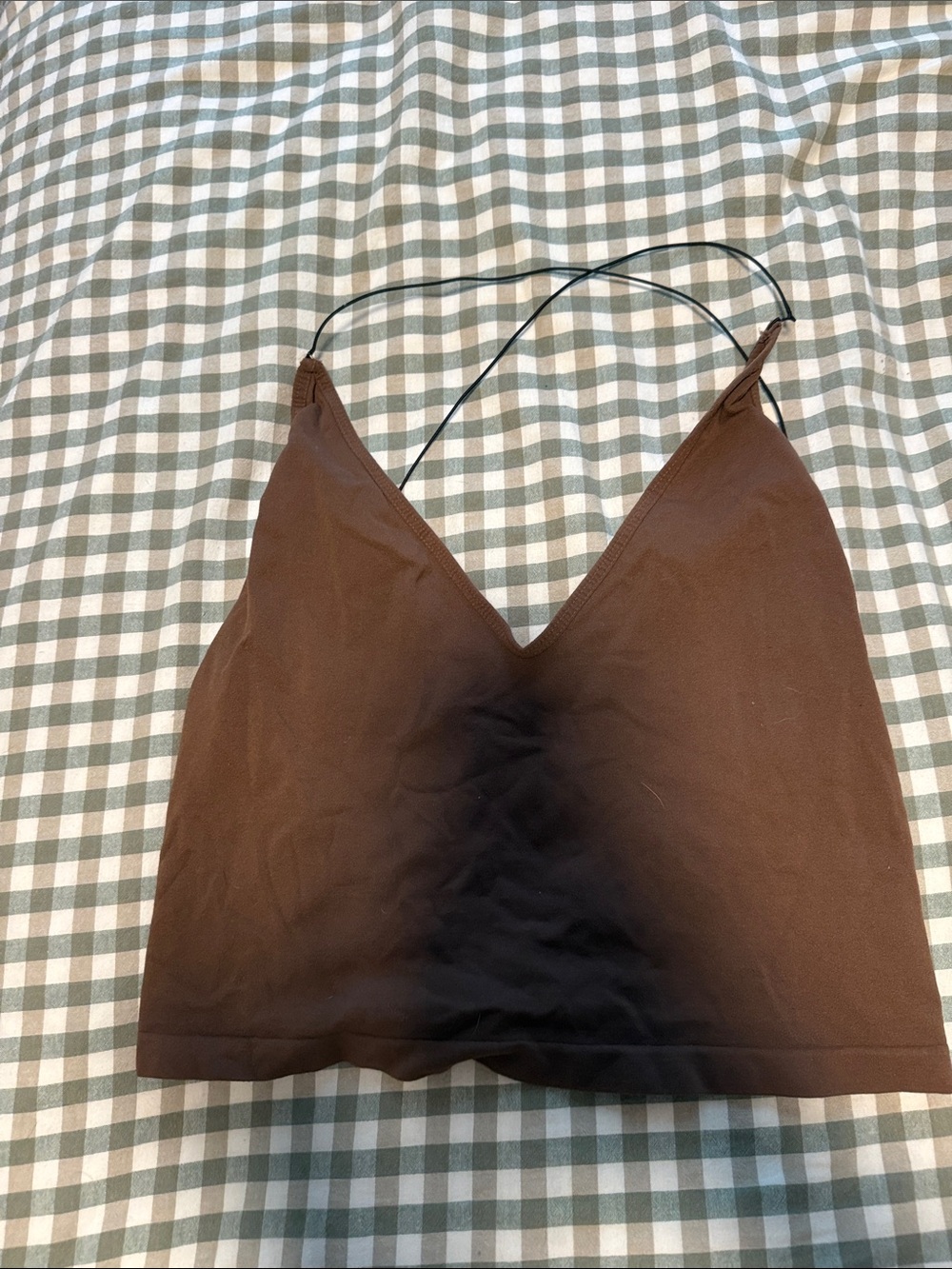 Free People Brown V-Neck Spaghetti Strap Cami